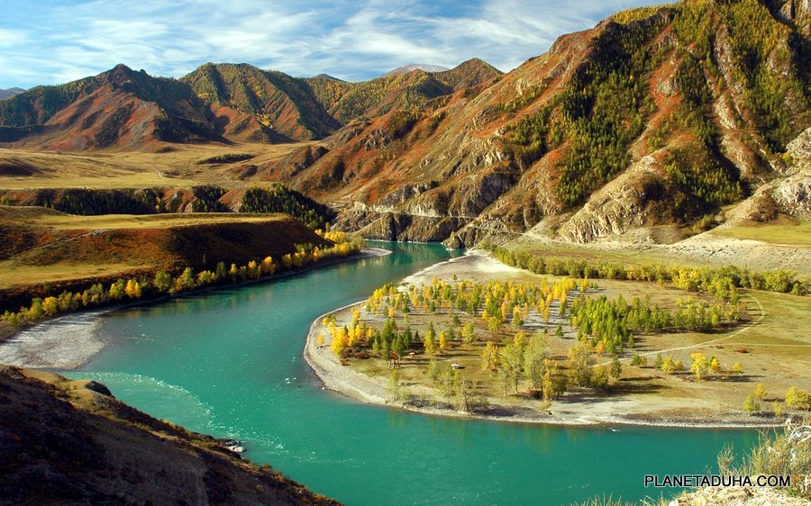 Катунь (Кадын) - самая крупная река Горного Алтая
